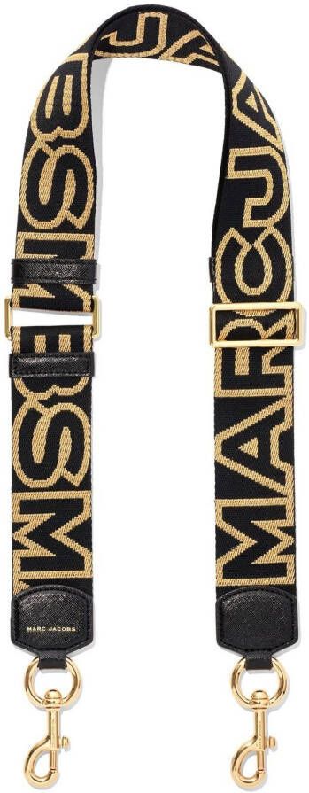 Marc Jacobs Schouderband met logo Zwart