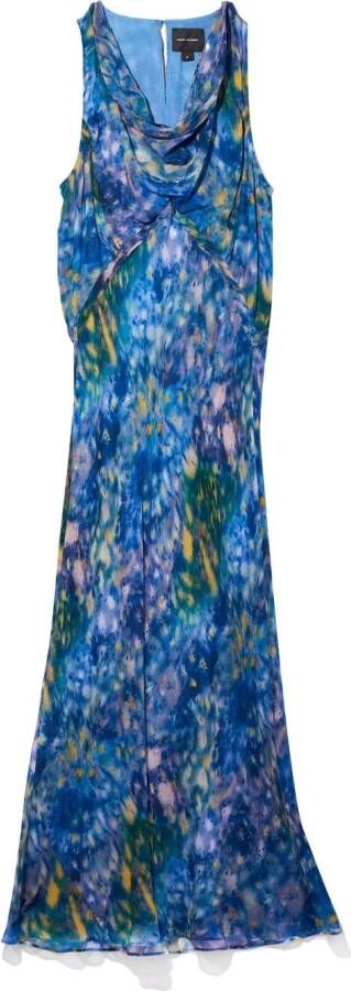 Marc Jacobs Midi-jurk met bloemenprint Blauw