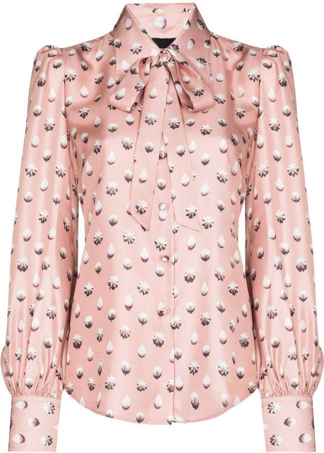 Marc Jacobs The Blouse met print Roze