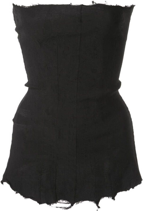 Marc Le Bihan Strapless top Zwart