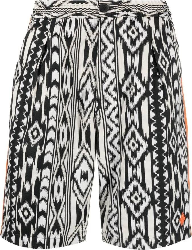 Marcelo Burlon County of Milan Bermuda shorts met print Beige