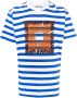 Marcelo Burlon County of Milan Gestreept T-shirt Blauw - Thumbnail 1