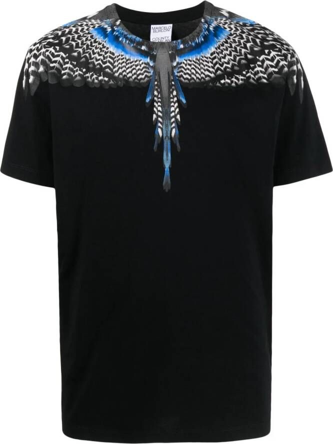 Marcelo Burlon County of Milan T-shirt met vleugelprint Zwart