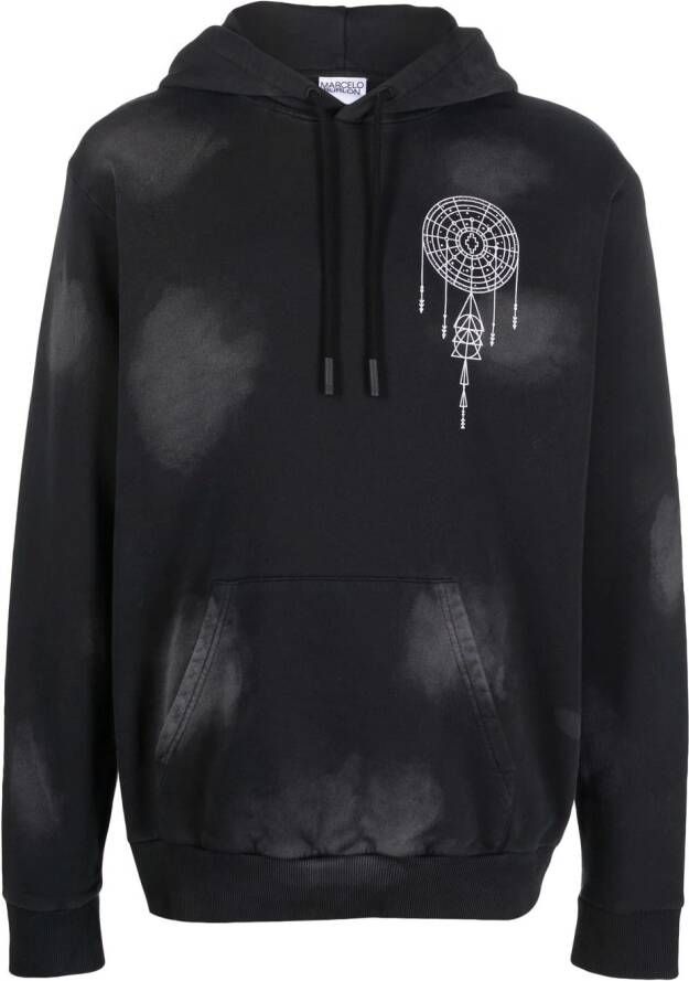 COUNTY OF MILAN Hoodie met print Zwart