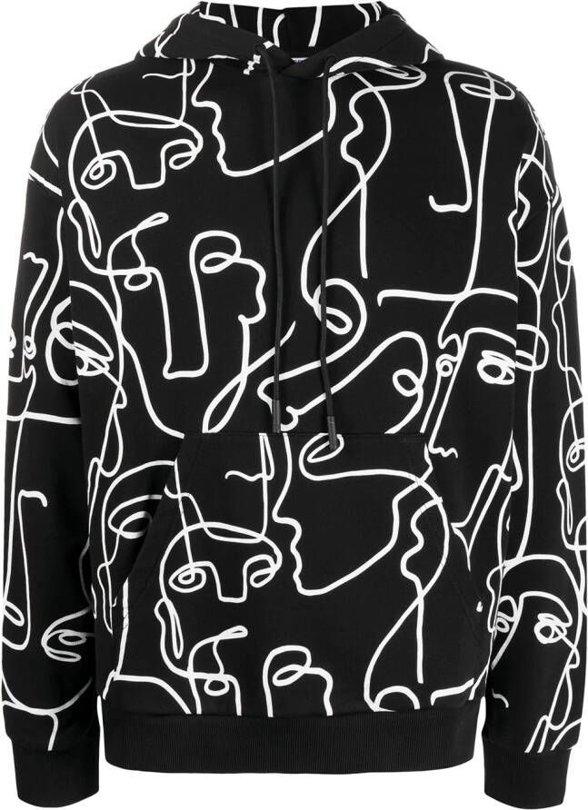COUNTY OF MILAN Hoodie met print Zwart