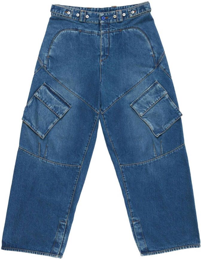 Marcelo Burlon County of Milan Cargo jeans met wijde pijpen Blauw