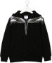 Marcelo Burlon County Of Milan Kids Hoodie met rits Zwart - Thumbnail 1