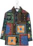 Marcelo Burlon County Of Milan Kids Shirt met patchwork Blauw - Thumbnail 1