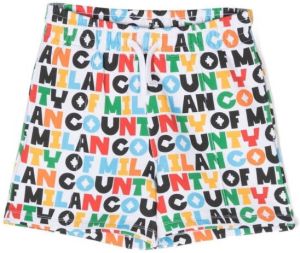 Marcelo Burlon County Of Milan Kids Shorts met logoprint Wit