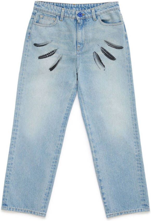 Marcelo Burlon County Of Milan Kids Straight jeans Blauw