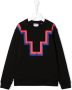 Marcelo Burlon County Of Milan Kids Sweater met abstracte print Zwart - Thumbnail 1