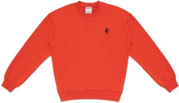 Marcelo Burlon County Of Milan Kids Katoenen sweater met print Oranje