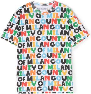 Marcelo Burlon County Of Milan Kids T-shirt met logoprint Wit