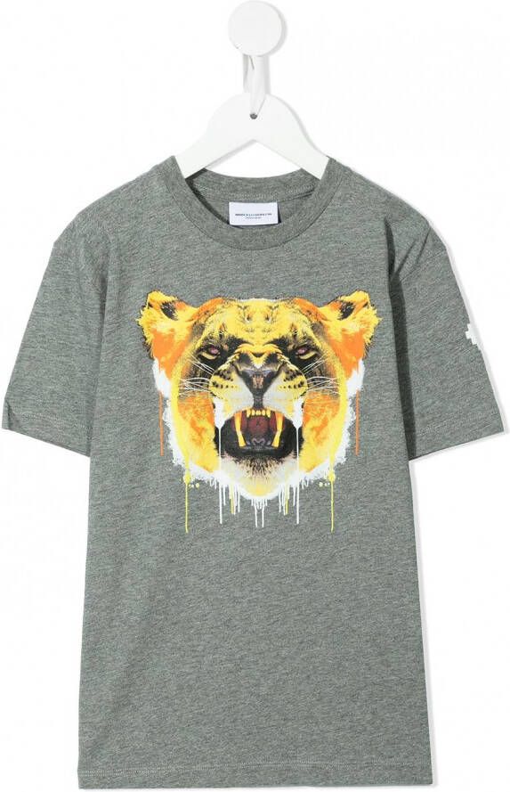 Marcelo Burlon County Of Milan Kids T-shirt met tijgerprint Grijs