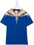 Marcelo Burlon County Of Milan Kids T-shirt met verenprint Blauw - Thumbnail 2