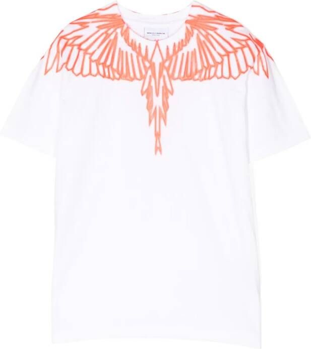 Marcelo Burlon County Of Milan Kids T-shirt met vleugelprint Wit