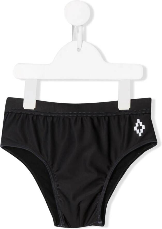 Marcelo Burlon County Of Milan Kids Zwembroek met contrasterend logo Zwart