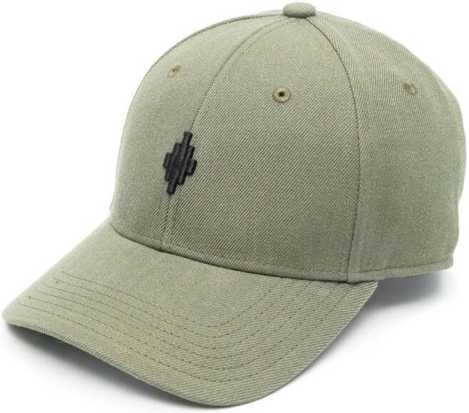 Marcelo Burlon County of Milan Honkbalpet met logopatch Groen