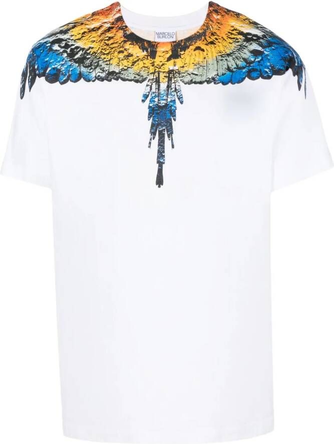 Marcelo Burlon County of Milan T-shirt met vleugelprint Wit