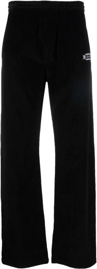COUNTY OF MILAN Ribfluwelen broek Zwart