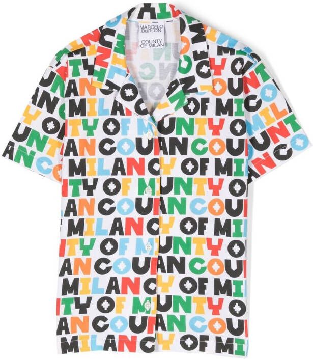 Marcelo Burlon County of Milan Shirt met logoprint Wit