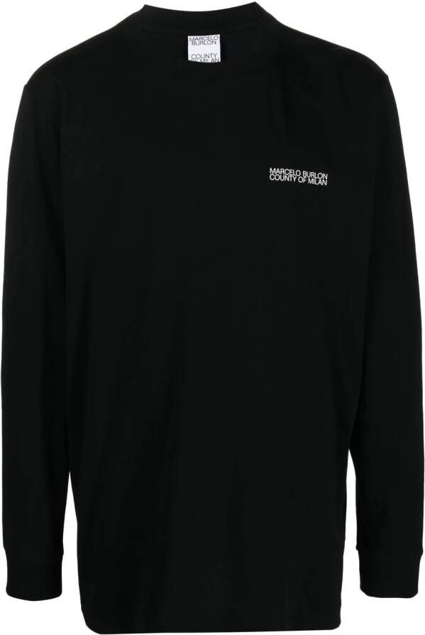 Marcelo Burlon County of Milan Sweater met logoprint Zwart