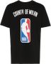 Marcelo Burlon County of Milan T-shirt met geribbelde hals en NBA print Zwart - Thumbnail 1