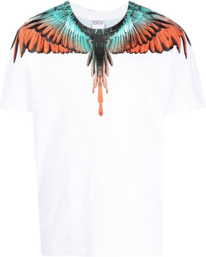Marcelo Burlon Stijlvolle Heren T-Shirt Must-Have voor Jouw Garderobe White Heren