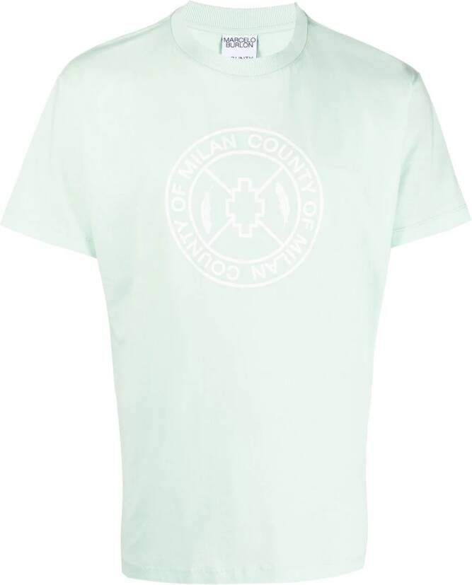 Marcelo Burlon County of Milan T-shirt met logoprint Blauw