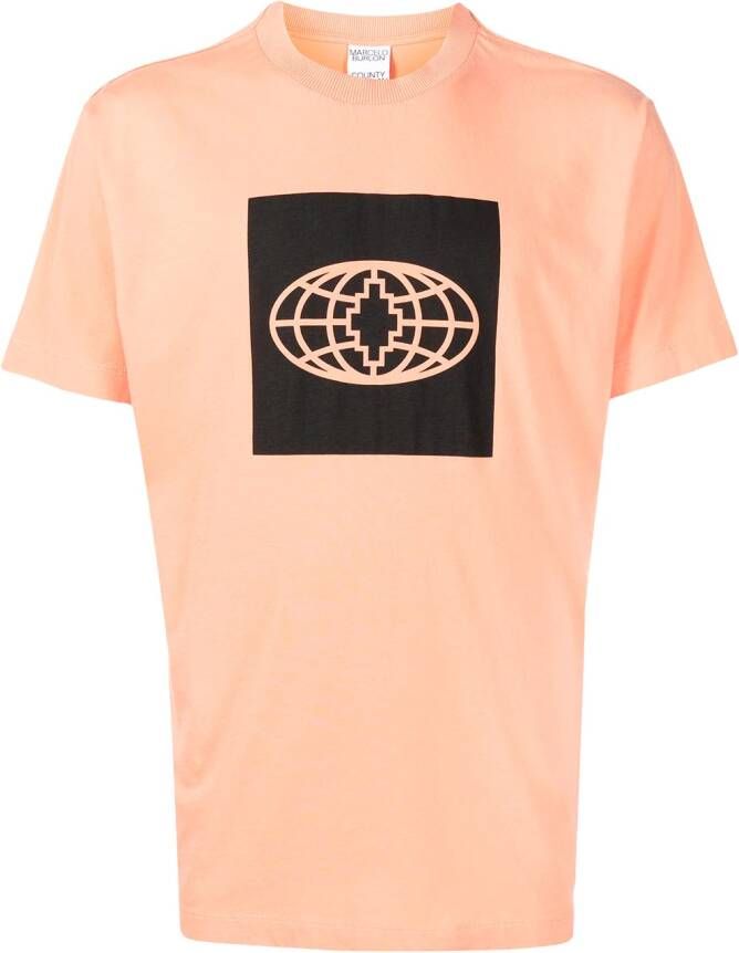Marcelo Burlon County of Milan T-shirt met logoprint Oranje