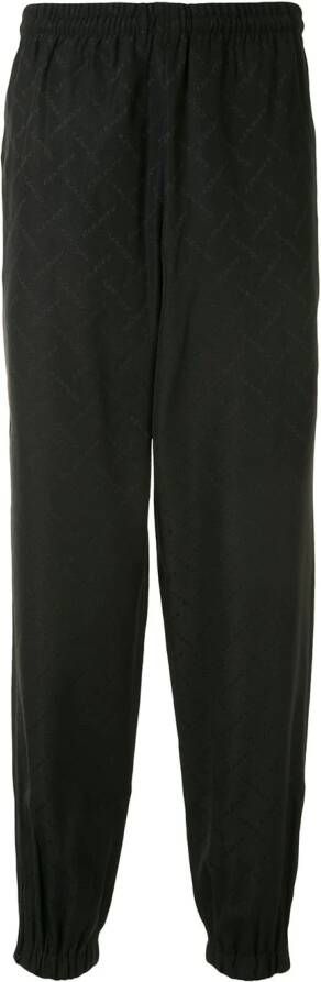 COUNTY OF MILAN Trainingsbroek met jacquard logo 1010 BLACK