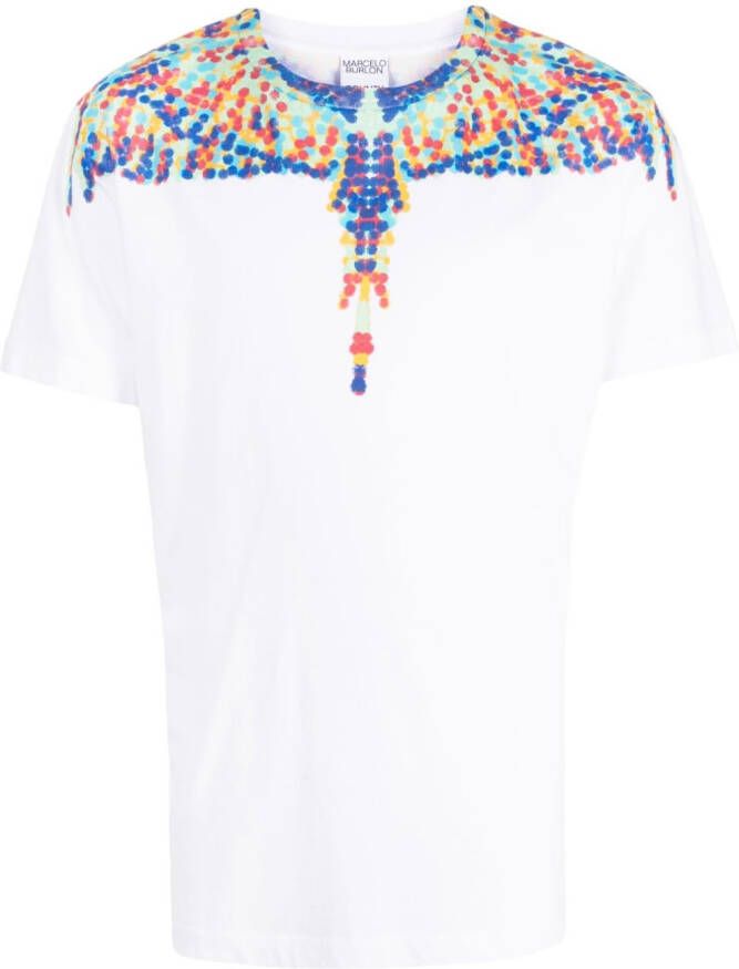 Marcelo Burlon County of Milan T-shirt met vleugelprint Wit