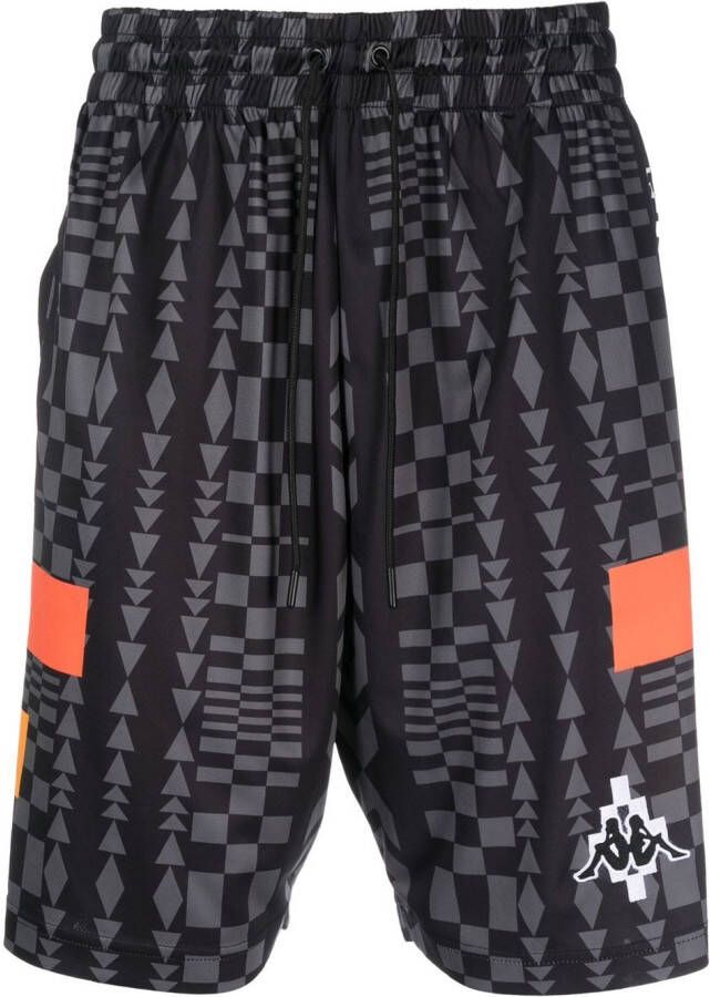 Marcelo Burlon County of Milan x Kappa shorts met logopatch Zwart