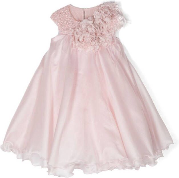 MARCHESA KIDS COUTURE Jurk met bloemapplicatie Roze