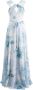 Marchesa Notte Bridesmaids Avondjurk met bloemenprint Blauw - Thumbnail 1