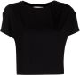 Marchesa Notte Cropped T-shirt Zwart - Thumbnail 1