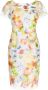Marchesa Notte Jurk met geborduurde bloemen Wit - Thumbnail 1
