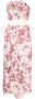 Marchesa Notte Midi-jurk met bloemenkant Roze - Thumbnail 1