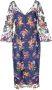 Marchesa Notte Midi-jurk met bloemenkant Veelkleurig - Thumbnail 1