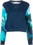 Marchesa Notte Sweater met doorzichtig vlak Blauw - Thumbnail 1