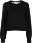 Marchesa Notte Sweater met doorzichtig vlak Zwart - Thumbnail 1