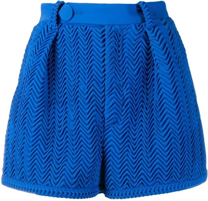 Marco De Vincenzo Geplooide shorts Blauw