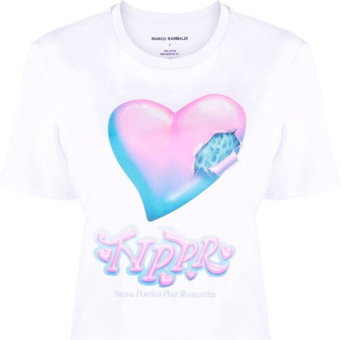 Marco Rambaldi T-shirt met grafische print Wit