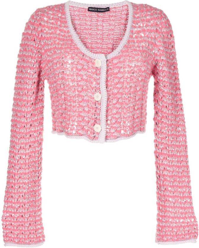 Marco Rambaldi Grofgebreid vest Roze