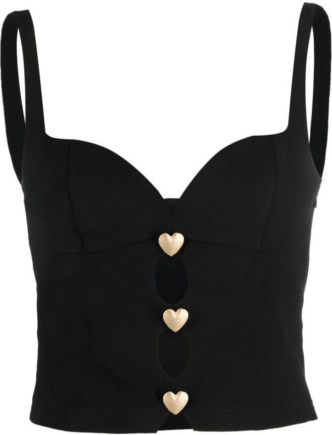 Marco Rambaldi Spencer met hartdetail Zwart