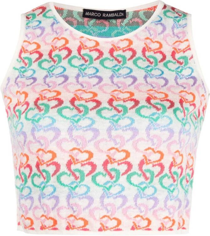 Marco Rambaldi Intarsia top Wit