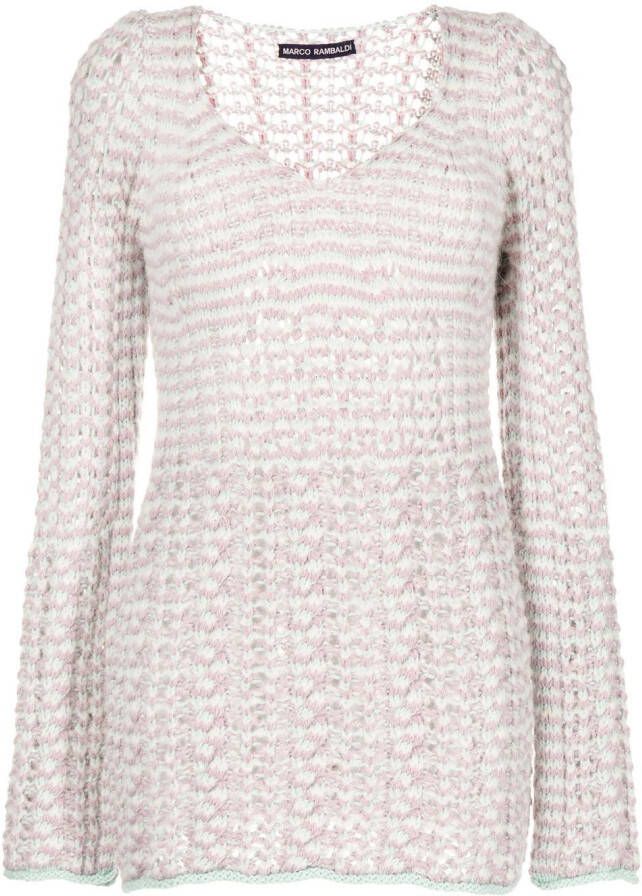 Marco Rambaldi Kabelgebreide trui Groen