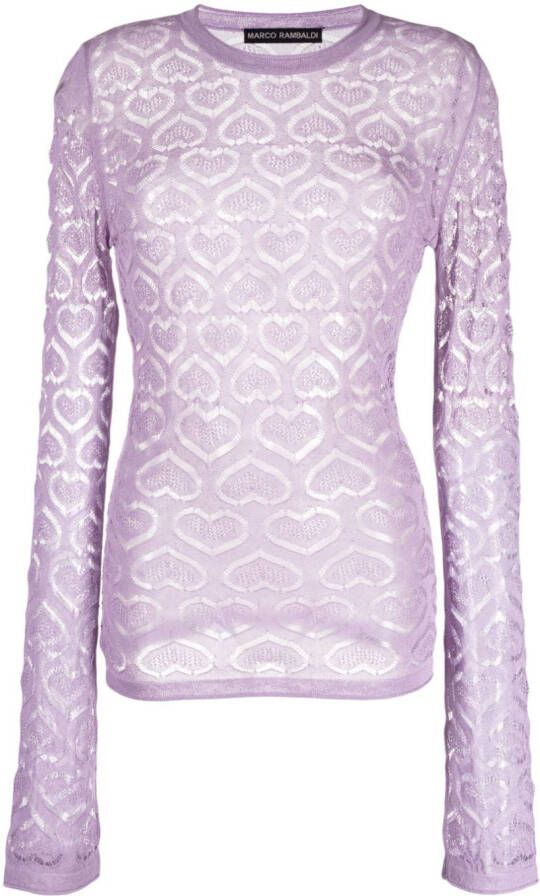 Marco Rambaldi Opengebreide top Paars