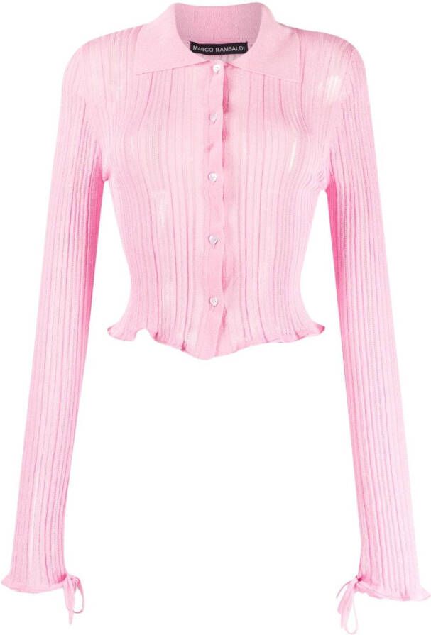 Marco Rambaldi Semi-doorzichtig vest Roze