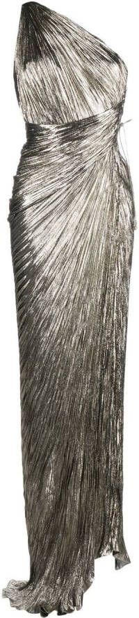 Maria Lucia Hohan Jolene plissé avondjurk Metallic